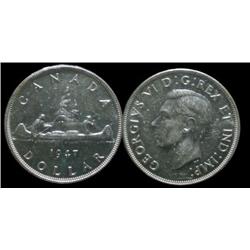 1947 Pointed 7  $1  AU50