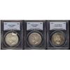 Image 1 : Lot of 3 silver dollars, all PCGS MS64. Includes 1949, 1951, 1953 SF. Some are nicely toned.