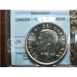 1949  $1  CCCS MS66.  Full lustre with nice surfaces.  Brilliant!