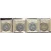 Image 1 : 1950-1954, Lot of four coins all ICCS graded varieties, includes 1950 Arn MS60, 1951 Arn, MS62, 1952