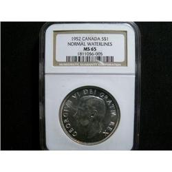 1952 WL  $1 NGC MS65  Fully brilliant and lustrous. A very nice example.