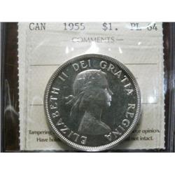 1955 $1 ICCS PL64. A nice full white example.