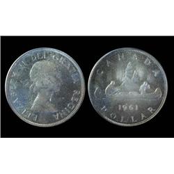 1961  $1  PCGS MS66PQ.WOW! WOW!  Superb toning over full underlying lustre.  Immaculate surfaces!  O