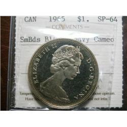 1965 SB, Blunt $1  ICCS SP64 Heavy Cameo.  Lovely example.