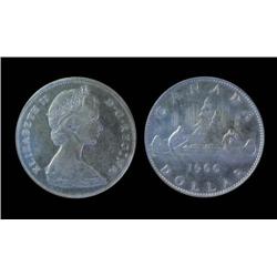 1966 "Small Beads"  $1  ICCS MS63.  Mostly brilliant and lustrous.  Scarce and very popular!