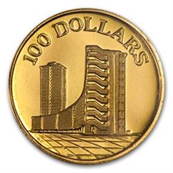 1975 Singapore 1/5 oz Gold $100 10th Anniv of Independence BU