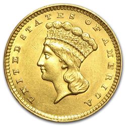 $1 Indian Head Gold Type 3 AU (Random Year)