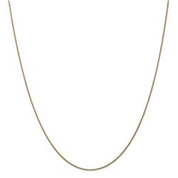 14k Gold .65 mm Solid Diamond-cut Spiga Chain Necklace - 20 in.