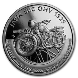 2019 Niue 1 oz Silver Proof Coin on Wheels: Jawa Motorcycle