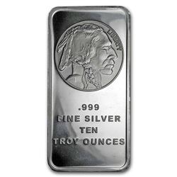 10 oz Silver Bar - Buffalo