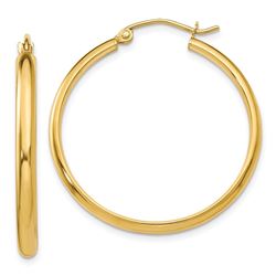 14k 30 mm Polished Hoop Earring