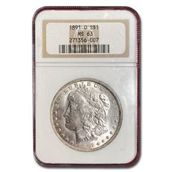 1891-O Morgan Dollar MS-63 NGC