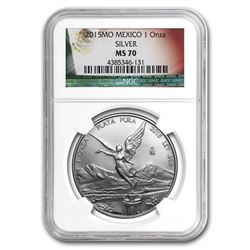 2015 Mexico 1 oz Silver Libertad MS-70 NGC