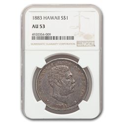 1883 Hawaii Dollar Kalakaua I AU-53 NGC