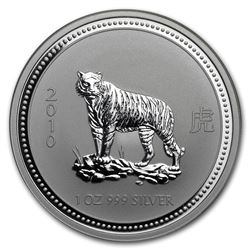 2010 Australia 1 oz Silver Year of the Tiger BU (Series I)