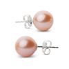 Image 1 : Elite Collection Pink to Peach Freshwater Pearl Stud Earrings, 8.5-9.0mm