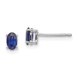 14k White Gold Sapphire Earrings