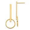 Image 1 : 14k Yellow Gold Polished Dangle Earrings - 32 mm
