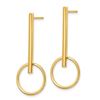 Image 2 : 14k Yellow Gold Polished Dangle Earrings - 32 mm