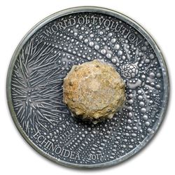 2017 Burkina Faso 1 oz Silver World of Evolution (Sea Urchin)
