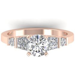 1.69 ctw Certified VS/SI Diamond Solitaire Ring 14k Rose Gold - REF-343K6Y