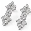 Image 1 : 4 ctw Princess Cut Diamond Designer Earrings 18K White Gold - REF-426X8A