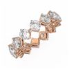 Image 1 : 4 ctw Cushion Cut Diamond Designer Ring 18K Rose Gold - REF-579W3H