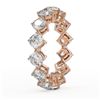Image 3 : 4 ctw Cushion Cut Diamond Designer Ring 18K Rose Gold - REF-579W3H