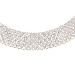 35 ctw Certified VS/SI Diamond Necklace 18K Rose Gold - REF-2535A2N