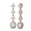 Image 2 : 3.85 ctw Diamond Earrings 18K Rose Gold - REF-415H3R