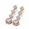Image 3 : 3.85 ctw Diamond Earrings 18K Rose Gold - REF-415H3R