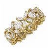 Image 1 : 6 ctw Marquise Cut Diamond Designer Ring 18K Yellow Gold - REF-665F3M