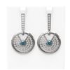 Image 1 : 5.84 ctw Intense Blue Diamond Earrings 18K White Gold - REF-459R5K
