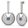 Image 2 : 5.84 ctw Intense Blue Diamond Earrings 18K White Gold - REF-459R5K