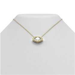 2 ctw Marquise Diamond Necklace 18K Yellow Gold - REF-828W4H