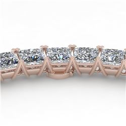 36 ctw Princess Certified SI Diamond Necklace 14K White Gold - REF-5865M2G