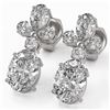 Image 1 : 2.75 ctw Oval Cut Diamond Designer Earrings 18K White Gold - REF-340M3G