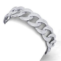 10 ctw Certified VS/SI Diamond Bracelet 18K White Gold - REF-810W2H
