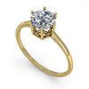 Image 2 : 1.01 ctw Certified VS/SI Diamond Engagment Ring 18k Yellow Gold - REF-286W3H