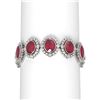 Image 1 : 50.03 ctw Ruby & Diamond Bracelet 18K White Gold - REF-807Y6X