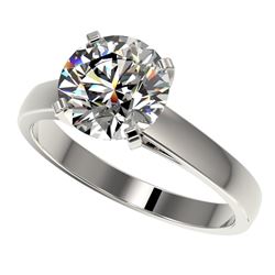 2.50 ctw Certified Quality Diamond Engagment Ring 10k White Gold - REF-616K8Y