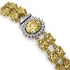 Image 2 : 24.02 ctw Citrine & Diamond Bracelet 14K Yellow Gold - REF-218K2Y