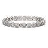 Image 2 : 10.39 ctw Cushion Cut Diamond Micro Pave Bracelet 18K White Gold - REF-878A8N