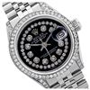 Image 1 : Rolex Men's Stainless Steel, QuickSet, Diamond Dial & Diamond Bezel - REF-587T4K