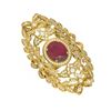 Image 1 : 8.82 ctw Ruby & Diamond Ring 18K Yellow Gold - REF-360M2G
