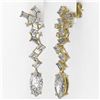 Image 3 : 4 ctw Marquise Cut Diamond Designer Earrings 18K Yellow Gold - REF-814M5G