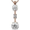 Image 1 : 2.5 ctw Diamond Designer Necklace 18K Rose Gold - REF-666X2A