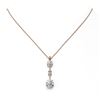 Image 2 : 2.5 ctw Diamond Designer Necklace 18K Rose Gold - REF-666X2A
