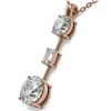 Image 3 : 2.5 ctw Diamond Designer Necklace 18K Rose Gold - REF-666X2A