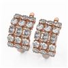 Image 1 : 6.3 ctw Oval Diamond Designer Earrings 18K Rose Gold - REF-765M9G